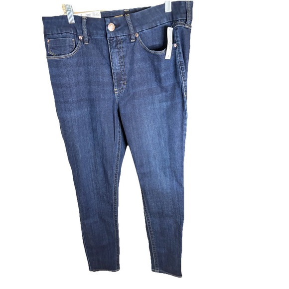 7 Seven For All Mankind‎ Women's 14  Jeans Tummyless High Rise Skinny Dark - Picture 1 of 9